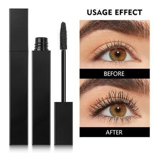 Mascara à cils en tube carré à marque privée, tête de brosse en silicone 5D, imperméable, longue tenue, épaississant, recourbant, volumisant, allongeant - Product Image 1