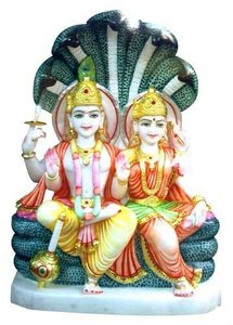 แฮนด์เมดหินอ่อนสีขาว Lakshmi Mata Staute - Product Image 6