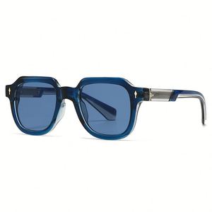 Lunettes de soleil rétro personnalisées 2025 pour hommes et femmes, grandes lunettes carrées, UV400, monture en métal PC, lunettes de soleil polygonales - Product Image 5
