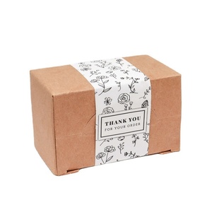 Etiqueta Adhesiva de Agradecimiento Impresa en Serigrafía, Ecológica, Duradera, Personalizada, Barata al por Mayor, Forma Rectangular Blanca, Tamaño Personalizado para - Product Image 2