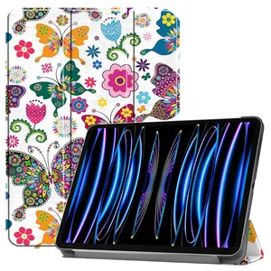 Nieuwe Anti-Val Tablet Beschermhoes Smart Lederen Hoesje Voor Ipad Pro 11 2024 11 Inch Magnetisch Hoesje