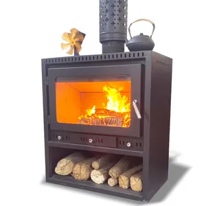 New modern designs real fire wood burning stove with close combustion systems