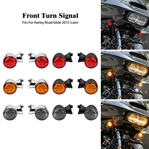 Luces LED <span class=keywords><strong>de</strong></span> Señalización Delantera para Motocicleta, 4 Cables, Luz <span class=keywords><strong>de</strong></span> Freno e Intermitente para Harley Touring Road Glide FLTRX 2015-UP - Product Image 1