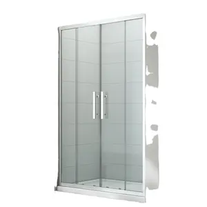 IGE 샤워 실 제조업체 욕실 샤워 슬라이딩 샤워 인클로저 사각형 2 고정 패널 2 슬라이딩 도어 2 구매자