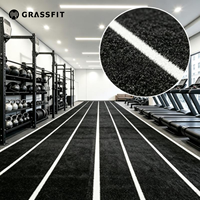 Traîneau de musculation pour piste de gazon artificiel, marquages de lignes vertes, motifs fonctionnels personnalisables, gazon de 4 m de large, écologique et durable