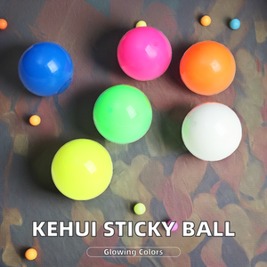 Pelota Adhesiva Luminosa de 6cm, Unisex, Colorida, para Juguete Antiestrés, Pared de Escalada para Niños, Hecha de TPR, Superventas - Product Image 3