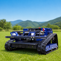 Tondeuse à gazon RC sans fil de type chenille, robot de coupe d'herbe télécommandé, conçu pour les fermes photovoltaïques