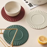 Nouvelle assiette de table en silicone isolante thermique, style grande roue coréenne, résistante aux hautes températures, pour la maison