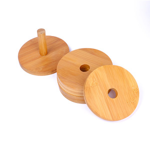 Posavasos creativos de bambú, alfombrillas aislantes de calor personalizadas, posavasos redondos antiescaldantes con aislamiento térmico, venta al por mayor - Product Image 1