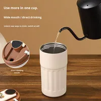 Cadeaux d'affaires, tasse à café intelligente en acier inoxydable 316 de 450 ml, gobelet isotherme avec affichage de la température LED, bouteille thermos à isolation sous vide