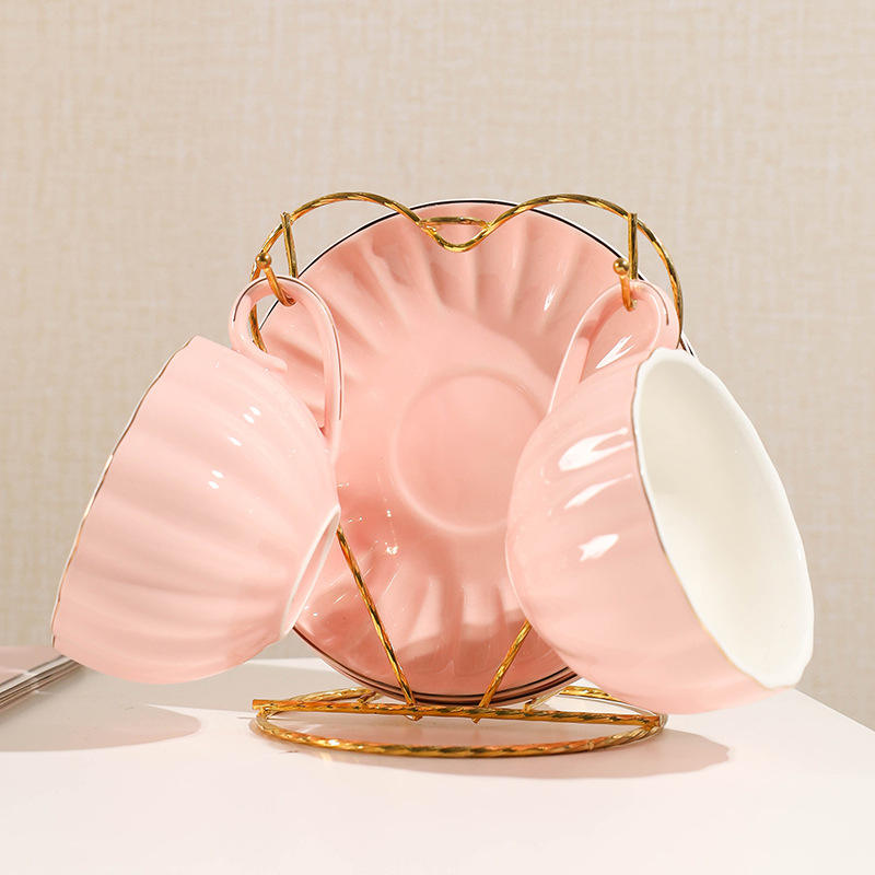 Pumpkin Pink 2-Piece Cup and Saucer Set