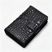 Portefeuilles longs pour femmes Zenos Fashion en cuir de crocodile véritable, porte-cartes, sac à main haut de gamme pour femmes