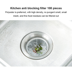 Sacchetto filtro per lavello da 100 pezzi, sacchetto filtro per lavello a rete, sacco per immondizia monouso per lavello da cucina o da bagno - Product Image 4
