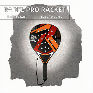 Raqueta de Pádel Profesional de 1 Pieza con Empuñadura de Fibra de Carbono y Red de Poliéster, 47 cm de Longitud, 360 g de Peso - Product Image 2