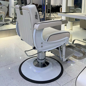 Mobili commerciali moderni sedia da barbiere <span class=keywords><strong>per</strong></span> parrucchieri e saloni di bellezza pelle sintetica bianco-all'ingrosso - Product Image 3