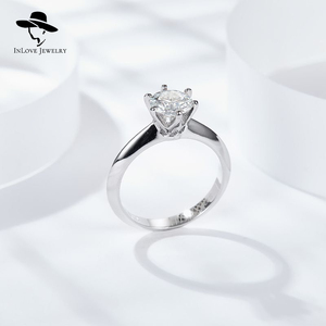 Mode S925 argent Sterling 18k plaqué or ange baiser D 1Ct Moissanite bague femmes fiançailles diamant pour cadeau de saint valentin - Product Image 5