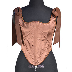 Top corsé de satén para mujer con tirantes ajustables, bustier con varillas, top corto estilo vintage Y2K, chaleco ajustado al cuerpo - Product Image 5