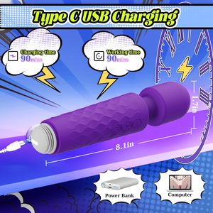 Juguetes sexuales recargables USB para parejas, vibrador de clítoris de punto G, masajeador de varita, vibrador de clítoris Anal impermeable de 10 velocidades - Product Image 6