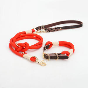 <span class=keywords><strong>Collar</strong></span> ajustable de cuero y nailon para perro, correa de <span class=keywords><strong>Collar</strong></span> y correa de plomo y cuerda antideslizante, novedad, venta al por mayor, 2023 - Product Image 4