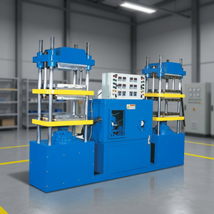 Machine de moulage par compression double station à mouvement ascendant avec moteur, haute productivité et automatique - Product Image 2