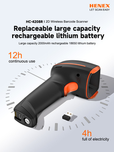 Henex HC-4208 2D cầm tay Máy quét mã vạch với đứng giao diện USB CMOS ánh sáng Nguồn in tính năng trong kho - Product Image 6