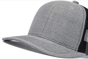 Bán buôn cổ điển gorras Snapback cổ điển trống Heather màu xám đen Richardson Mũ 112 da vá tùy chỉnh Trucker mũ - Product Image 3