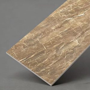 Baldosa Brillante de Gran Formato 600x1200mm, Resistente a los Ácidos, Textura <span class=keywords><strong>Imitación</strong></span> <span class=keywords><strong>Piedra</strong></span>, <span class=keywords><strong>para</strong></span> Piso y Pared Interior de Dormitorio y Sala de Estar - Product Image 3
