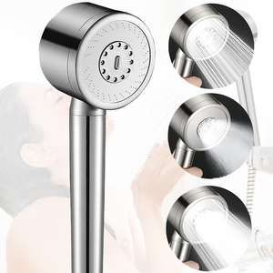 304 Stainless Steel <strong>High</strong> <strong>Pressure</strong> Handheld Shower Head 3 Modes Large Flow <strong>Sprayer</strong> Shower <strong>Faucet</strong> Bathroom Accessories Shower Head - Product Image 1