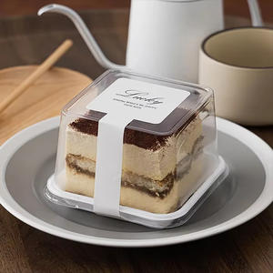 Panier à emporter transparent pour macarons de boulangerie, desserts, cupcakes, mini-gâteaux, pâtisseries, contenants en plastique blanc - Product Image 3