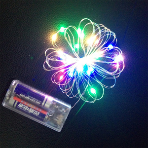 Boîte à piles en fil de cuivre, télécommande fil de cuivre 3AA boîte à piles 10 mètres 100 lumière noël Led lumière décorative - Product Image 4