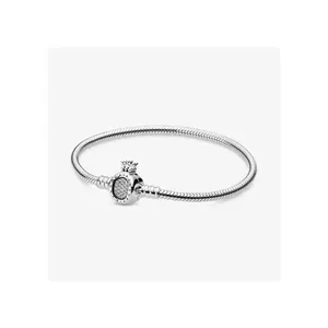 Vente directe du fabricant, vente en gros, <span class=keywords><strong>bracelet</strong></span> en os de serpent classique en laiton plaqué argent avec zircon, <span class=keywords><strong>bracelet</strong></span> DIY pour femmes et hommes, cadeaux - Product Image 5
