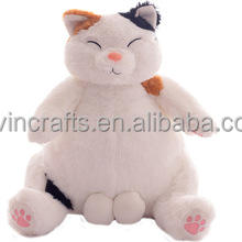 Grazioso Peluche Gatto del Cheshire Giapponese da 35CM, Giocattolo Morbido Imbottito in Cotone PP, Gatto Pigro - Product Image 2