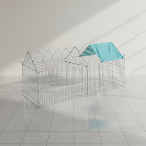 Vente en gros de <span class=keywords><strong>cages</strong></span> pour animaux de compagnie de haute qualité, faciles à nettoyer, avec un nouveau <span class=keywords><strong>design</strong></span>, poulailler avec pare-soleil, cage à poules en métal pour l'extérieur, cage pour chien - Product Image 5