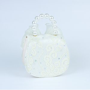 Princess style chain bag, cute bow pearl handbag - Product Image 6