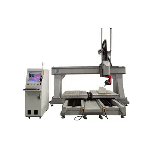 Ubo China Leverancier 5 As Cnc Houtbewerking Machine Router Cnc Router 5 As Hoofd Voor Aluminium Acryl Hout Snijden 1212