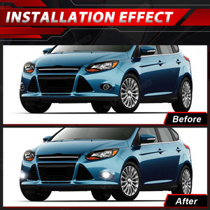 Accessoire de voiture directement de l'usine, phare antibrouillard LED pour pare-chocs avant, lampe de conduite pour <span class=keywords><strong>Ford</strong></span> Focus Fiesta <span class=keywords><strong>Transit</strong></span> MK2 MK3, phare antibrouillard à 3 lentilles - Product Image 4