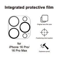 Film de protection pour objectif de caméra de téléphone portable, partie anti-rayures de dureté 9H, protège les caméras pour iphone 16 plus pro max