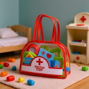 Kids <b>Doctor</b> Play <b>Set</b> with Portable Medical Handbag Pretend Role Play Toy Kit - Product Image 2