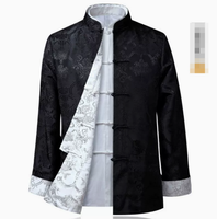 Chemise de dragon chinois pour hommes, manteaux de Kung Fu, costume traditionnel chinois du Nouvel An chinois, vêtements traditionnels chinois pour hommes, vestes Hanfu pour hommes
