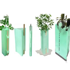 환경 친화적 인 재사용 맞춤형 골판지 플라스틱 나무 가드 코르플루트 덩굴 나무 가드 UV 증거 식물 보호기