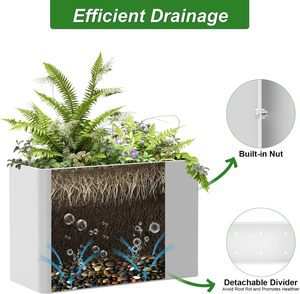 Jardinière intelligente à énergie nouvelle en acier inoxydable noir personnalisée, finition thermolaquée, réservoir de 290 L, auto-arrosage - Product Image 5