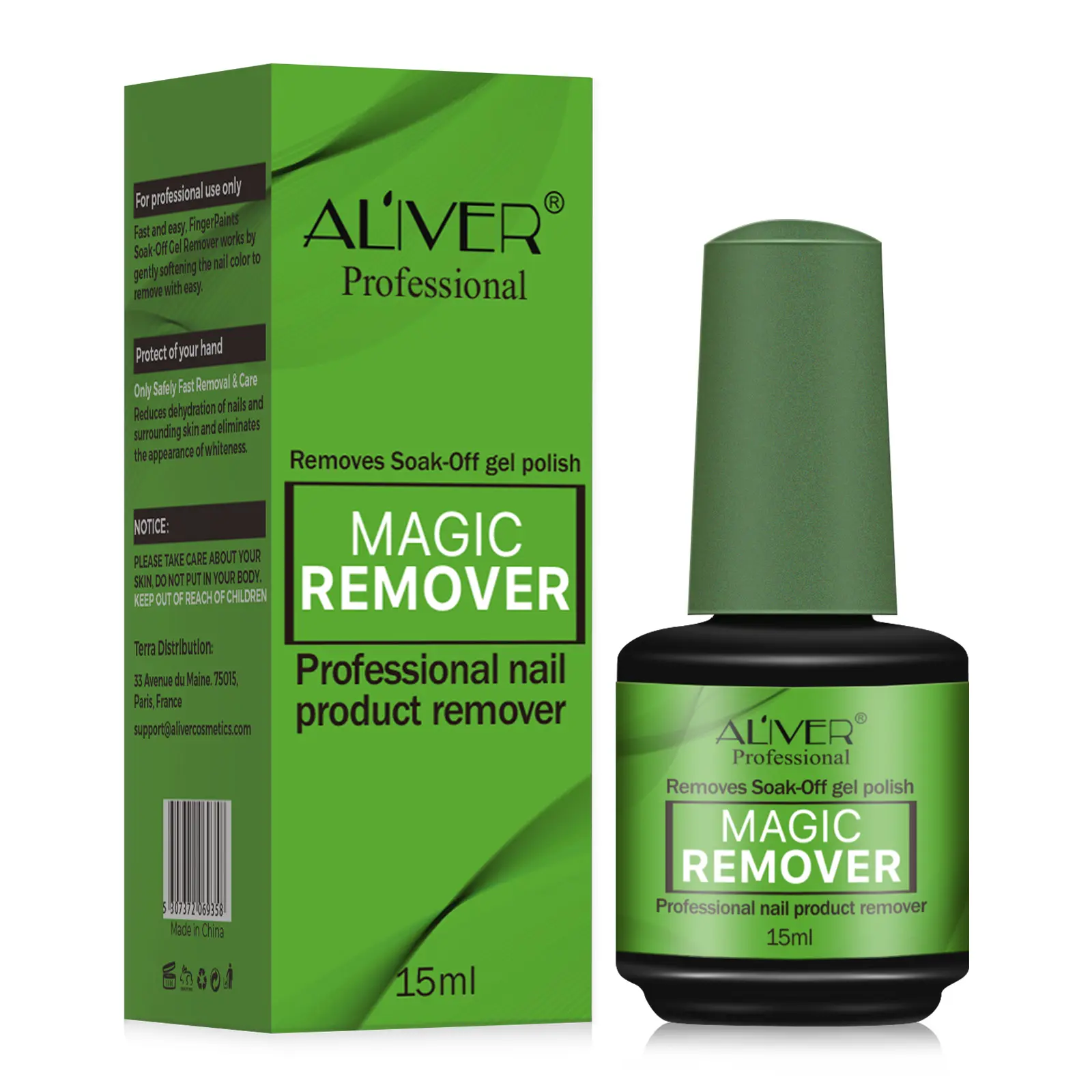 Professional Magic Gel Nail Polish Remover Easily Quickly Removes Soak-Off Gel Nail Polish in 3-5 Minutes