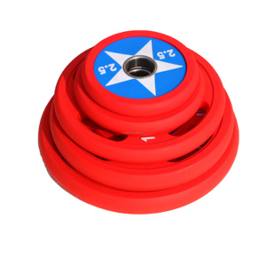 2.5kg 5kg 10kg 15kg 20kg 25kg Gym entraînement de force <span class=keywords><strong>prix</strong></span> d'usine couleur rouge Captain America plaque de poids - Product Image 5