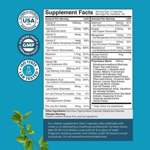 OEM Nootropic Health Capsules with Taurine, L-theanine, Vitamin B6 Nootropic Brain <strong>Supplement</strong> for <strong>Memory</strong> - Product Image 2
