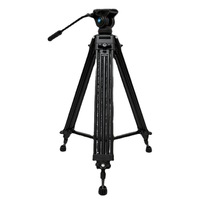 Trípode Grande de Aleación de Aluminio Yusen para Cámara SLR, Cabezal Hidráulico Panorámico-Inclinable, Capacidad de Carga de 6-10 kg, para Soporte de Cámara PTZ Micro Individual