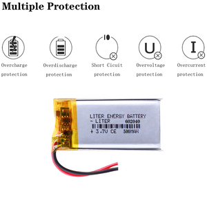 Batería de Iones de Litio Polímero Li-po 602040 3.7V 500mah Adecuada para Electrodomésticos - Product Image 4