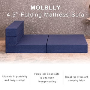 Nhà Máy Tùy Chỉnh Amazon Bán <span class=keywords><strong>Hot</strong></span> Giường Trong Một Hộp, 6 Inch Twin Tri Fold Khách Đúp <span class=keywords><strong>Memory</strong></span> <span class=keywords><strong>Foam</strong></span> Foldaway Nệm Với Washable Cover - Product Image 2