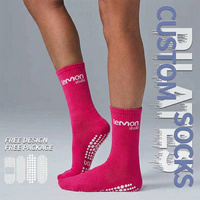 Chaussettes de yoga et de Pilates antidérapantes BiLu Factory Direct, chaussettes de barre antidérapantes personnalisées avec étiquette privée, faible MOQ, vente en gros