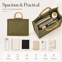 Sac de shopping en jute écologique imprimé avec logo personnalisé, poignée en bambou, laminé et réutilisable pour les boutiques de détail