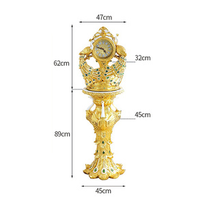 Adorno Moderno de Pavo Real, Decoración para el Hogar, Artesanía de Resina, Relojes de Pie, Escultura de Lujo Nórdica para Sala de Estar, Decoración del Hogar - Product Image 6